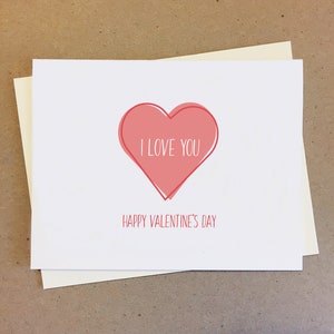 Je t'aime - Joyeuse Saint-Valentin. Carte Saint Valentin. Carte de petit ami petite amie. Carte épouse mari. Carte de fête.