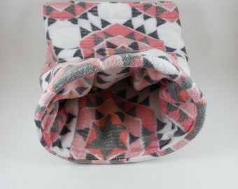 Cuddle Sack - Geometric Pink Print | Guinea Pig Bed