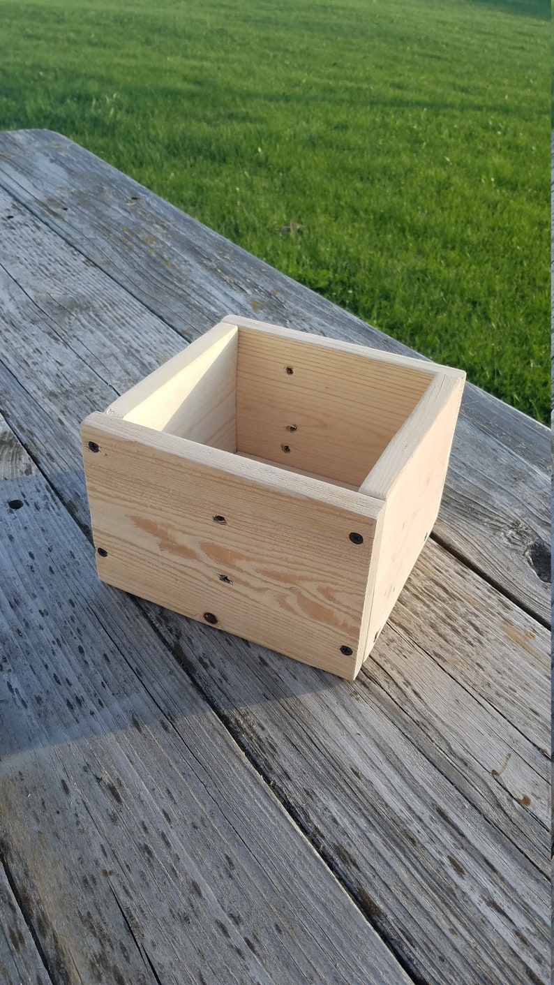 12 inch X 12 inch Wood Box Wooden Box Wedding Decor Etsy