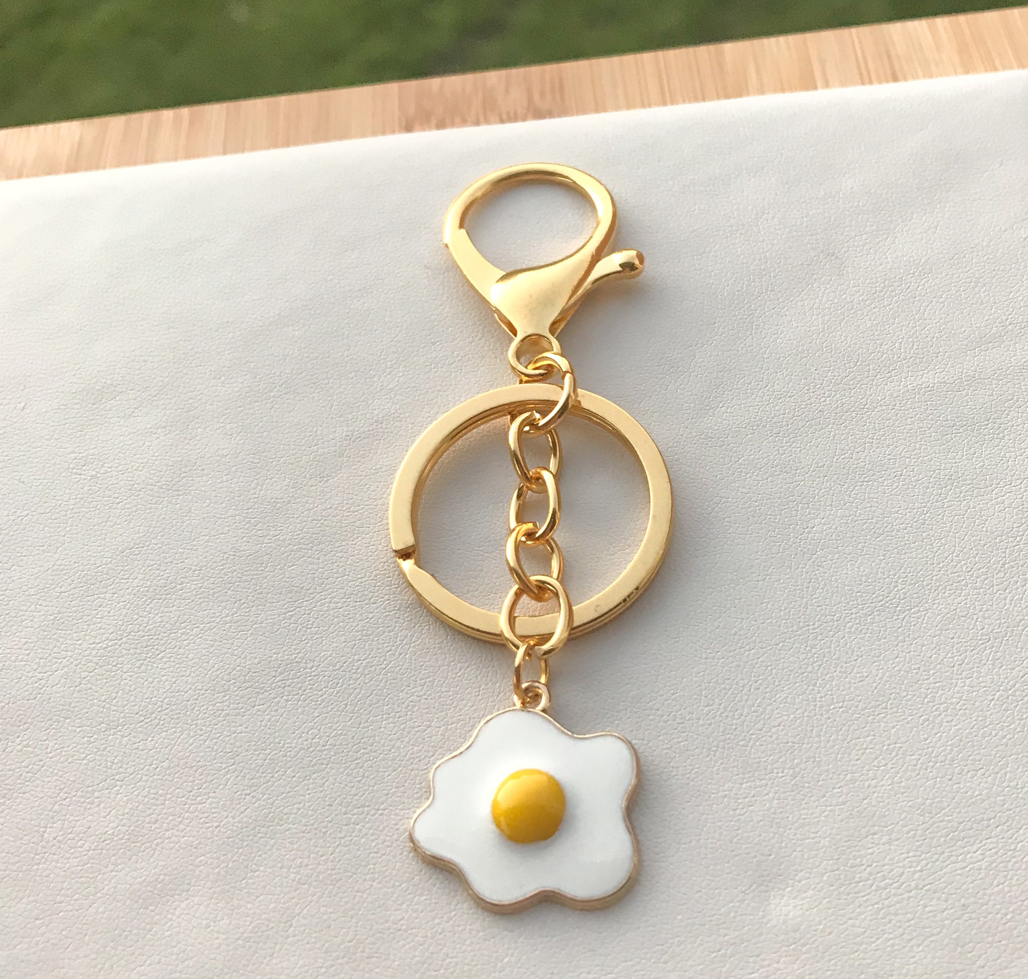 Sunny Side Up Egg Keychain Egg Keychain Food Keychain 2075 Etsy