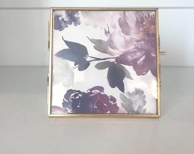 Vintage style brass 4x4 square frame