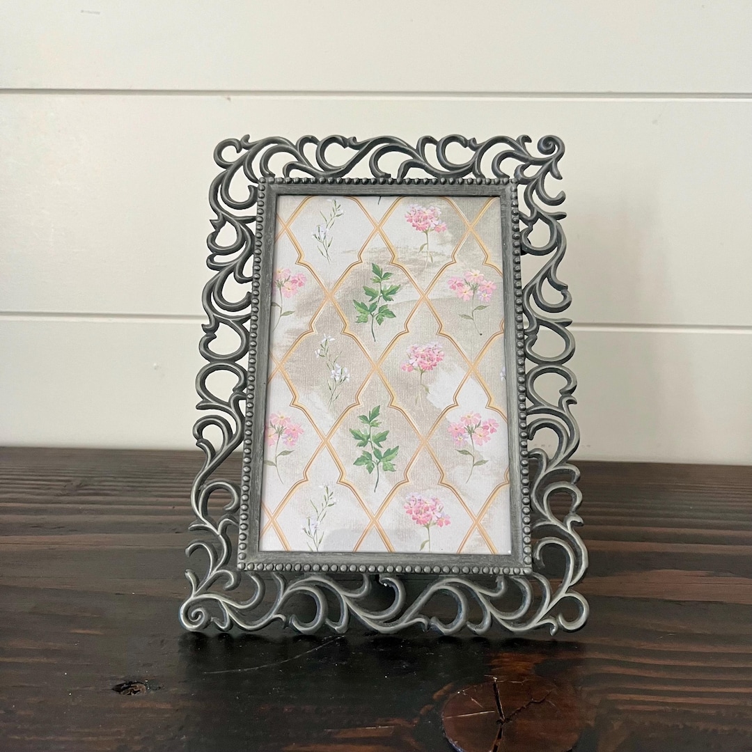 Vintage 6 X 8 Silver Frame With Ornate Detailing Holds 4x6 Image - Etsy