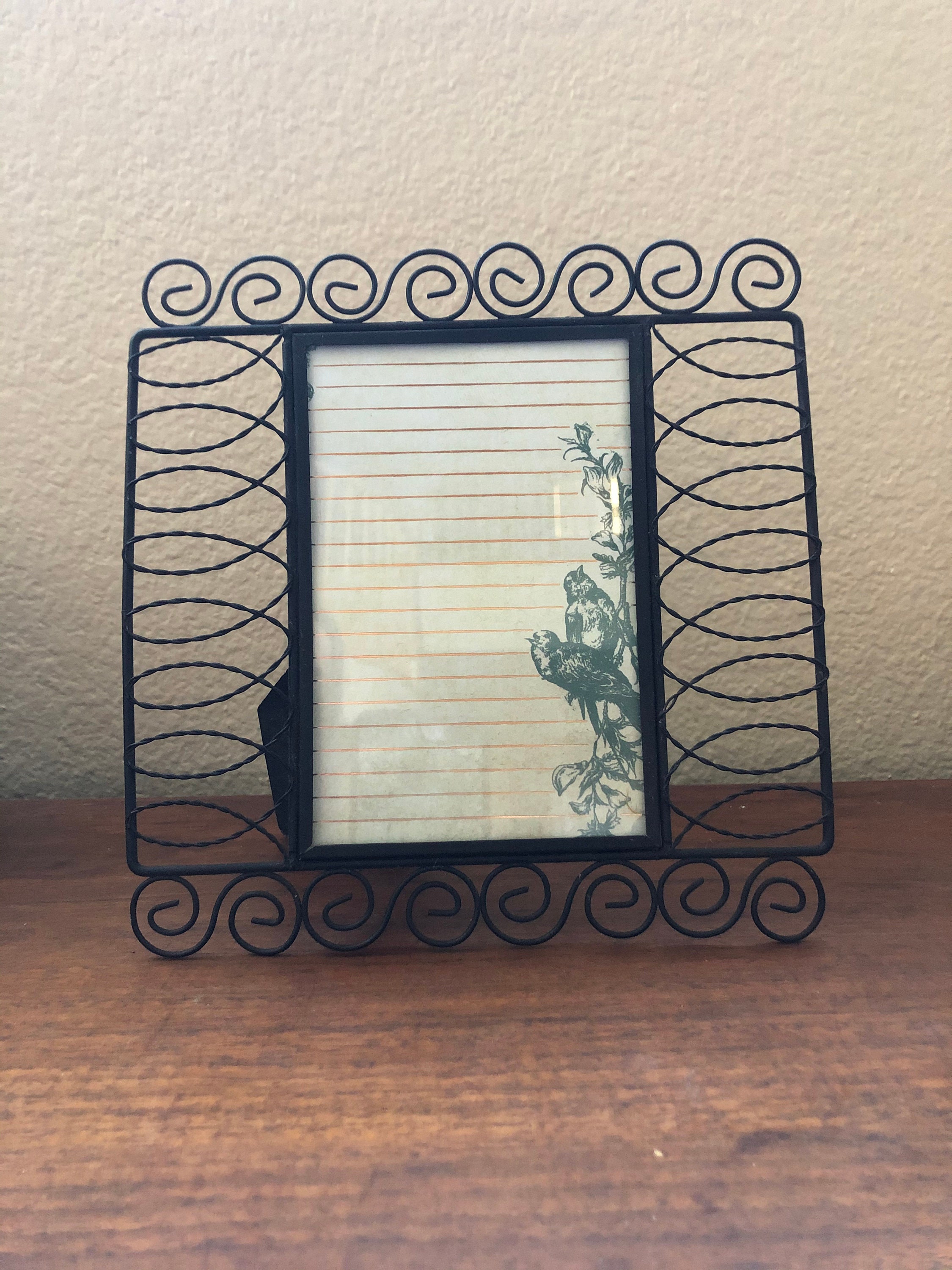 Vintage black metal frame 4x6 frame | Etsy