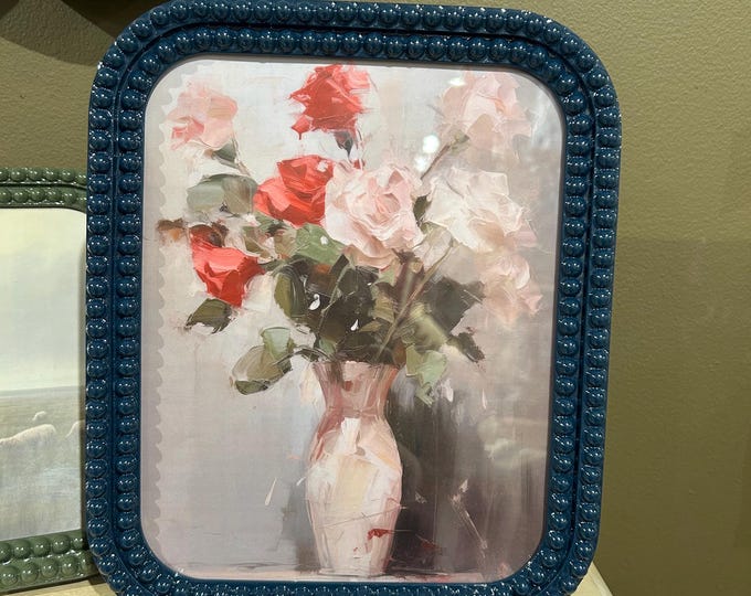 Blue Bobbin Resin Picture Frame - holds a 8x10 image