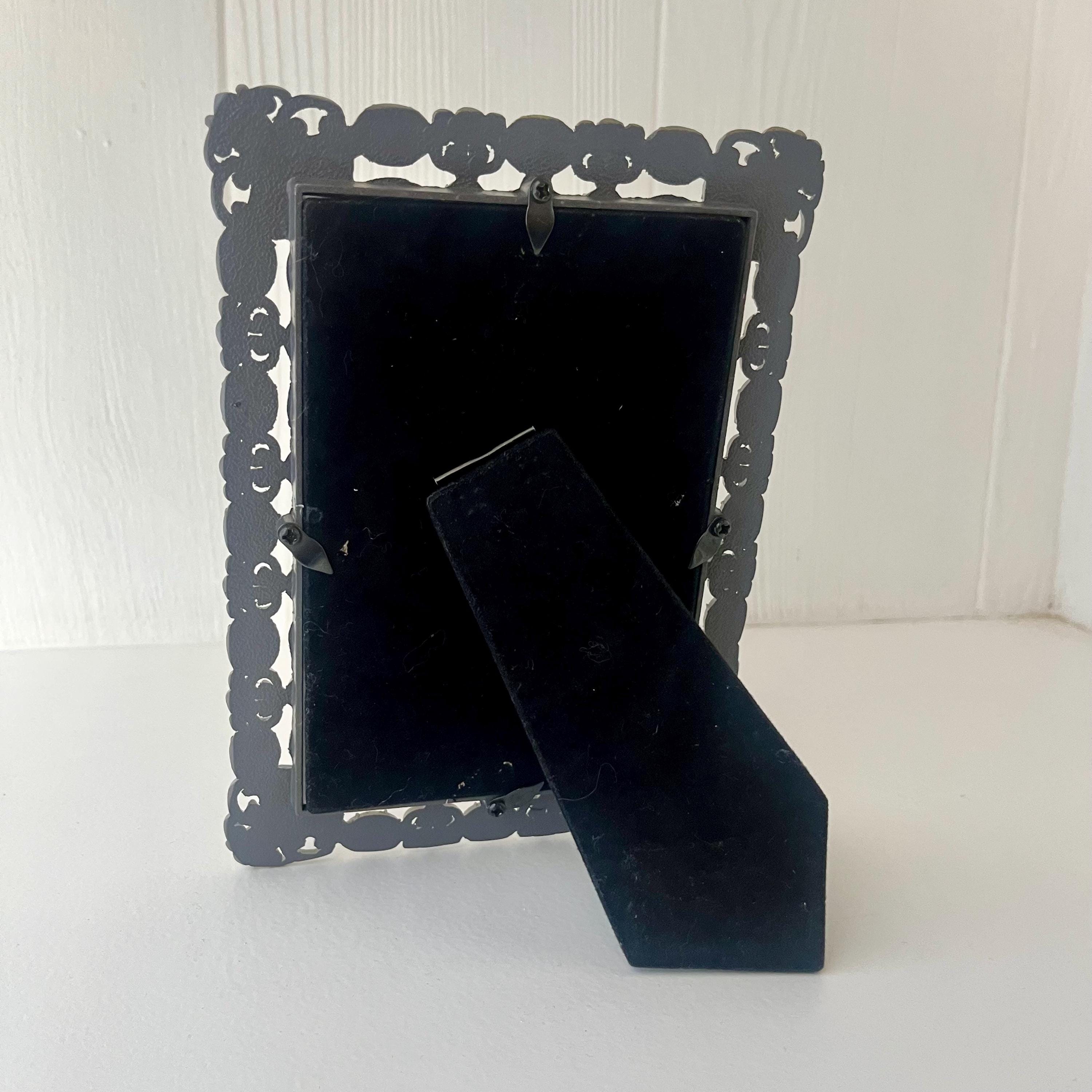Vintage Silver Toned 7 1/2”x5 1/2” Frame With Rhinestone Detailing