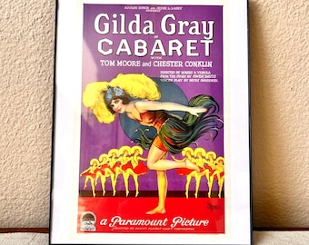 Vintage framed movie poster 9"x 11"