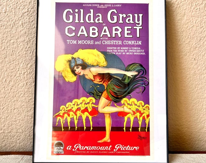 Vintage framed movie poster 9"x 11"