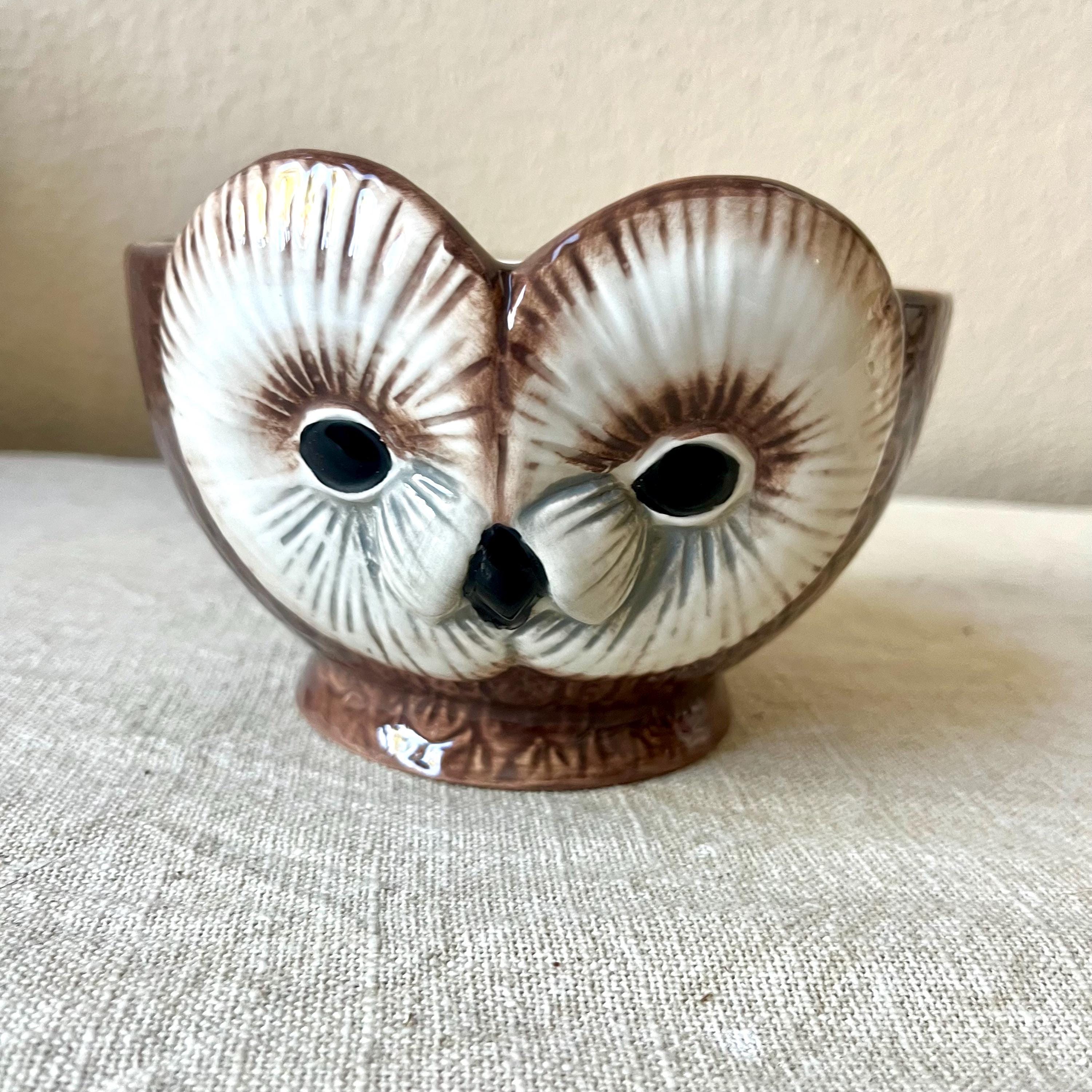 Yarnnakarn 陶器製 日本 Etsy - 手描きの陶器製動物プランターは3～4インチの鉢を収納できます 小物入れ プランター 鉢・プランター