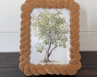 Rope Photo Frame, Gold Finish 7 x 9, Holds 5" x 7" Photo