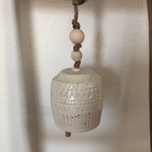 Ceramic and wood bead wind chime