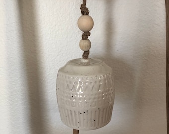 Ceramic and wood bead wind chime