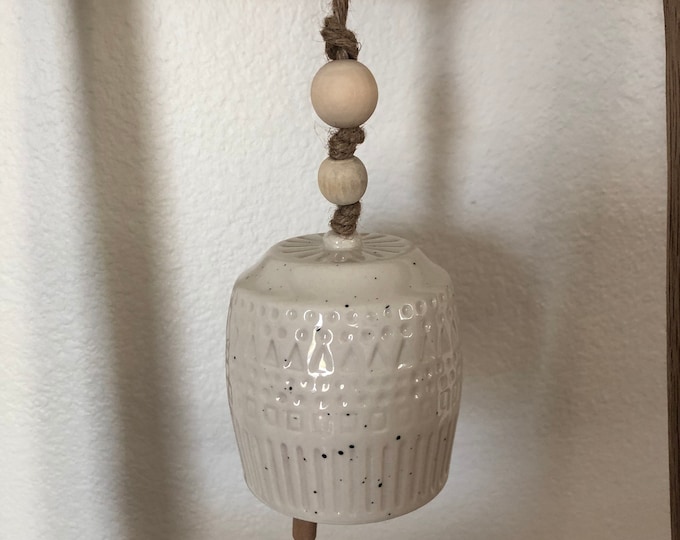 Ceramic and wood bead wind chime