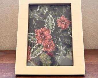 Vintage style white 5x7 frame stand only