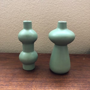 Sage mod bud vase set Approximately 2 to 2 1/4” x 5 1/4 in height