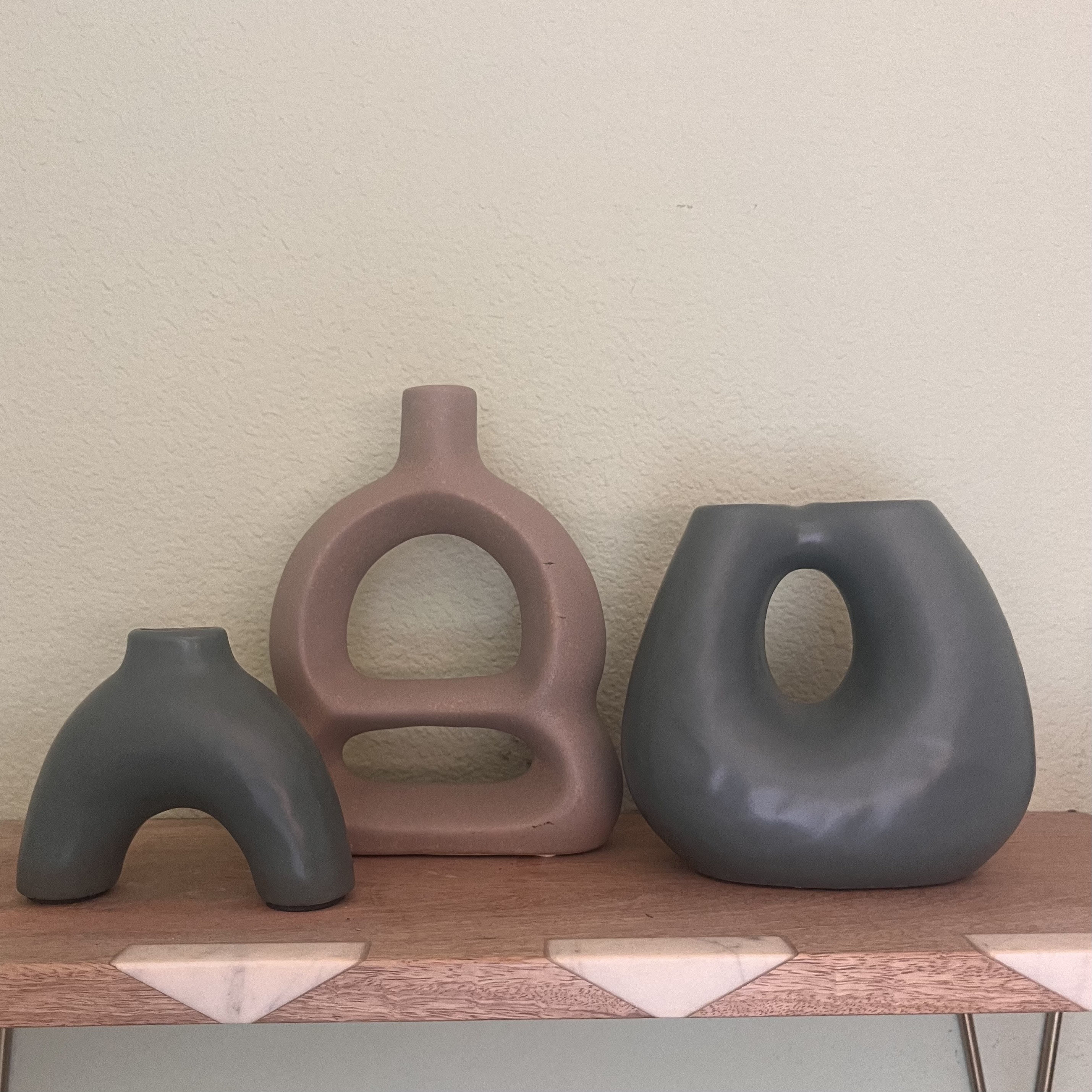 Triangular Abstract Vases Abstract Shaped Vase 3 Styles Available - Etsy