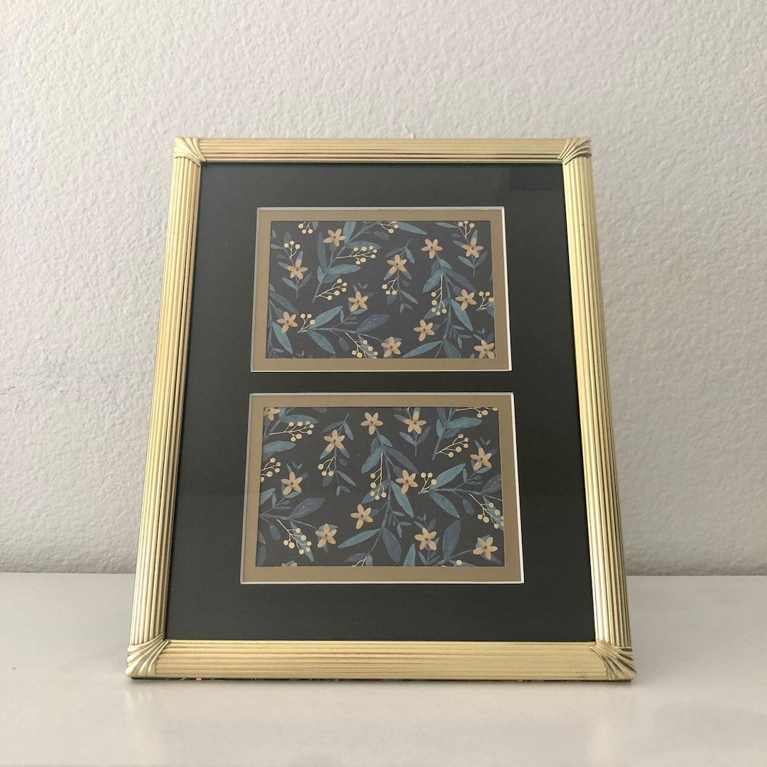 Vintage Gold 8x10 Frame With Ornate Detailing and Matte Holds Etsy