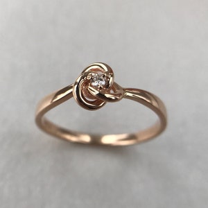 Diamond love knot ring online