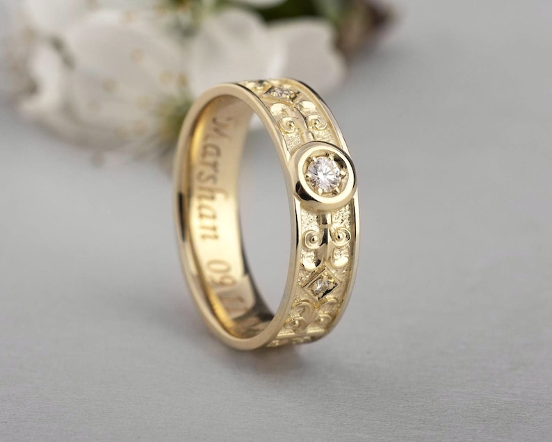 Celtic Wedding Rings Set His and Hers Wedding Bands with