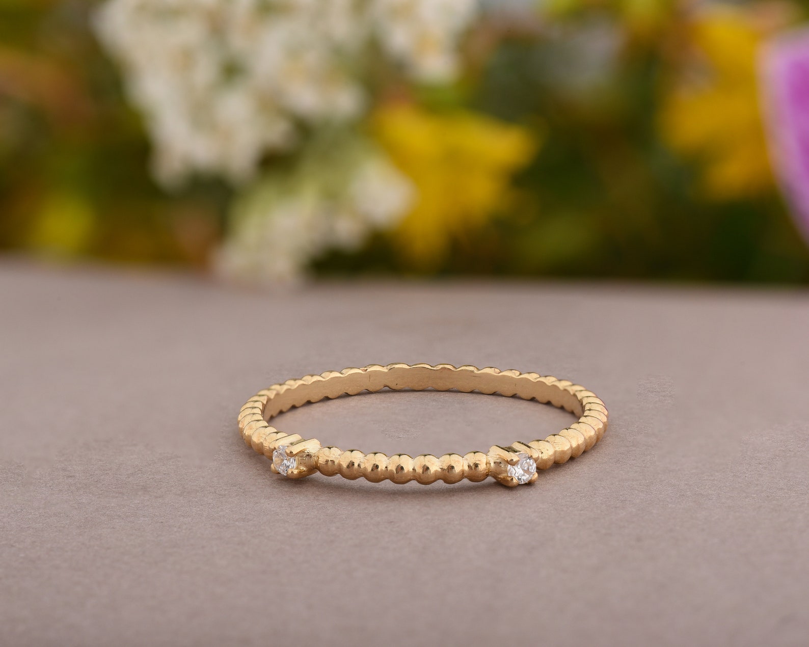 Stacking Ring Solid Gold Simple Gold Rings for Women Wedding - Etsy