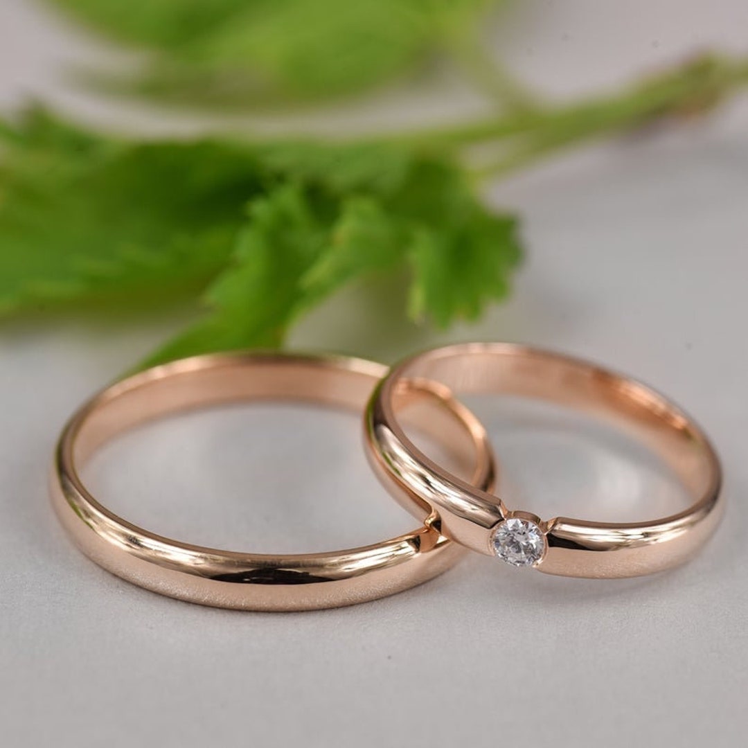 Anillos de promesa y ella para parejas anillos de - Etsy México