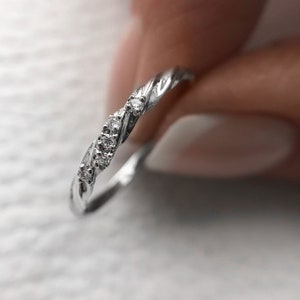 White Gold Wedding Ring Womens Wedding Band White Gold - Etsy