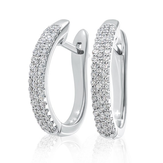 Elegant Diamond Huggie Earrings 0.38ct Diamond Hoop Earrings Statement Earrings 14k Gold and Diamond Earrings 30th Birthday Gift for Her Etsy Canada