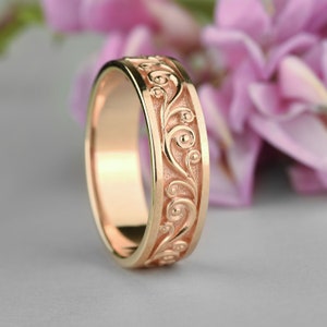 Yellow Gold Wedding Band Set His and Hers Comfort Fit Solid - Etsy