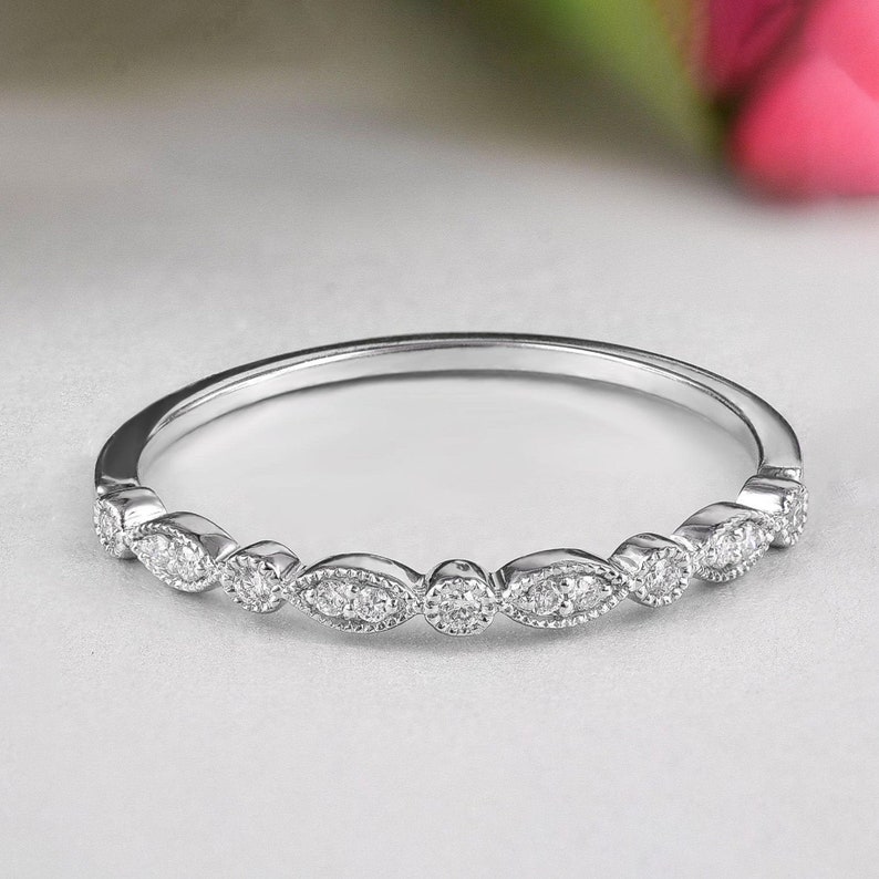 Unique Wedding Band Wedding Bands Women Diamond Wedding - Etsy