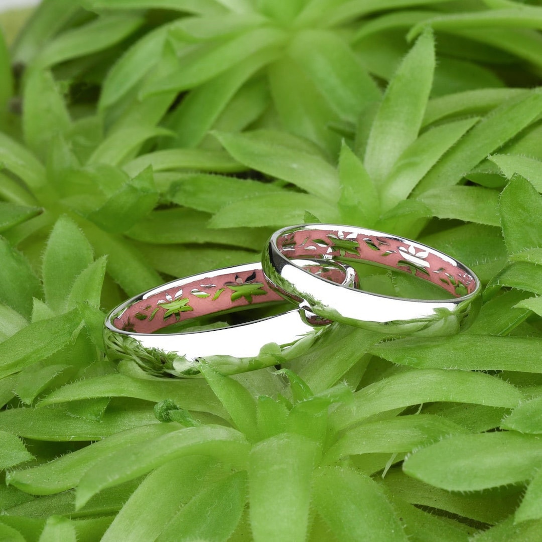 Pink Matching Promise Rings Lesbian Matching Rings Western Etsy