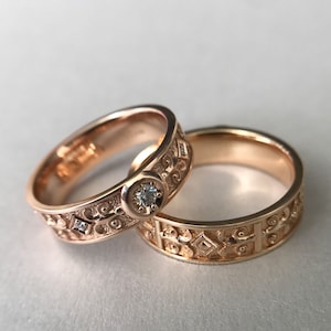 Celtic Wedding Rings, Antique Wedding Band, Wedding Ring Set His and ...