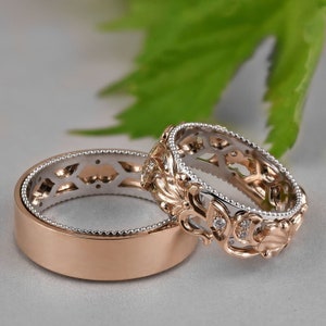 Matching Wedding Bands, Wedding Band Set His and Hers, His and Hers ...