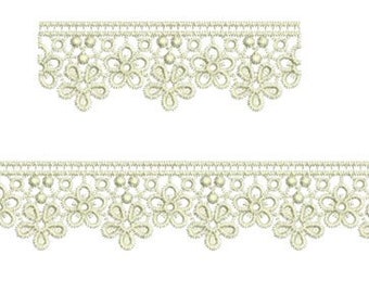 Lace - Taj Lace Borders - beautiful free standing lace machine Embroidery design by Sue Box