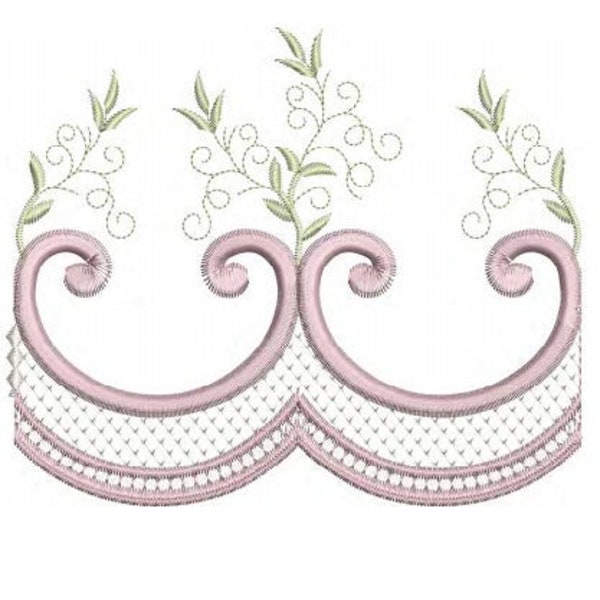 Classic Border Embroidery Motif - 05 - Embroidery Inspirations - by Sue Box in 2 sizes