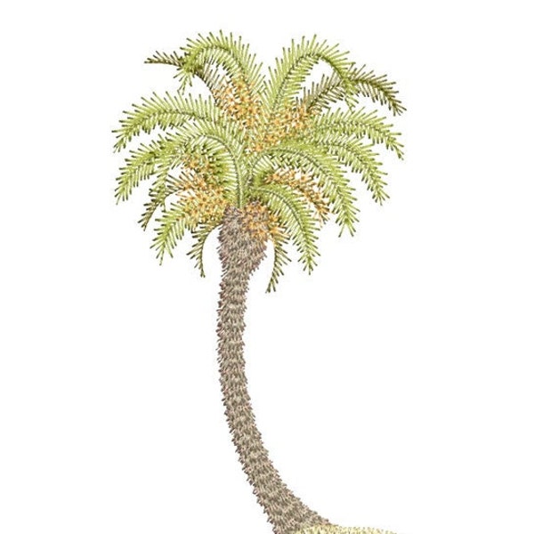 Palm Tree B - machine embroidery design by Sue Box in 2 sizes