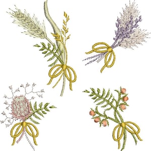 Wildflowers Set Embroidery Motif Small - 10 by Sue Box