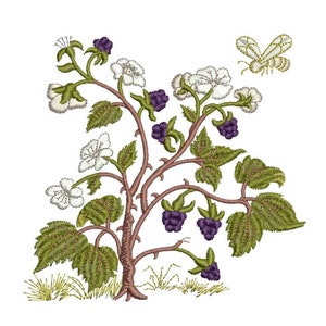 Blackberries - Woodland Treasures - machine embroidery design by Sue Box in 2 sizes