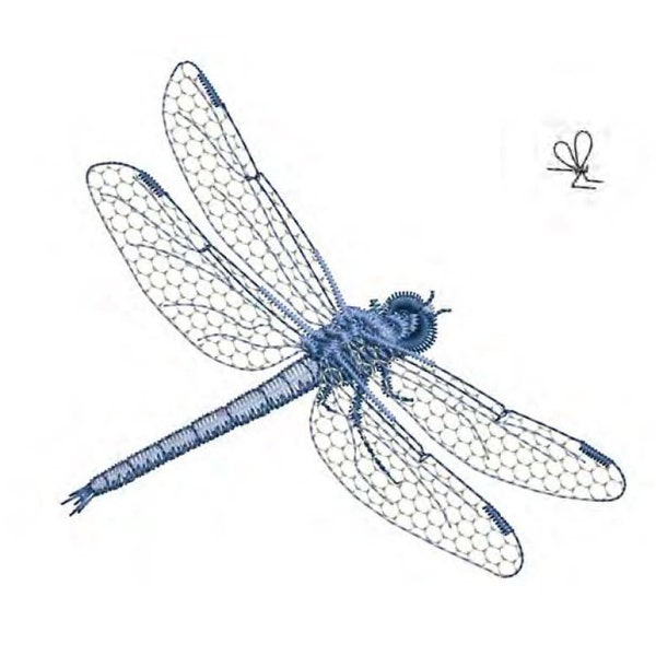 DRAGONFLY 1 - Natures Pals - ricamo a macchina design by Sue Box in 2 misure