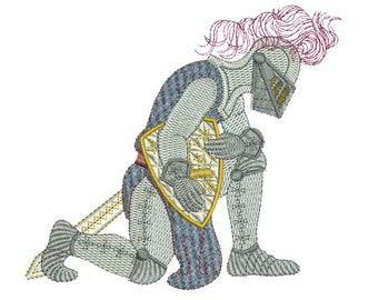 Knight in Shining Armour Embroidery Design – Romantic Era (Digital Download)