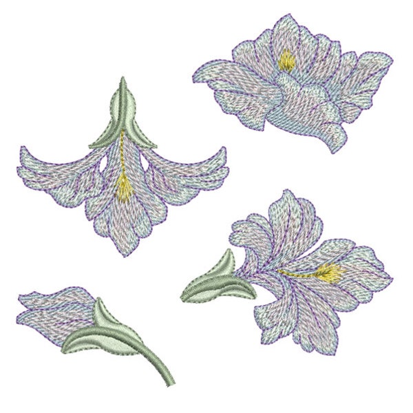 Floral - Art Nouveau design 11 by Sue Box - Elegant machine embroidery design by Sue Box in 2 sizes