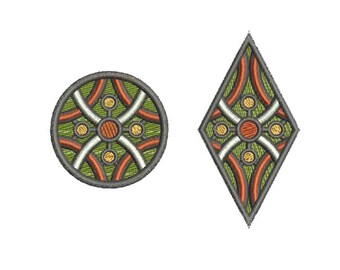 Moroccan Geometric Embroidery Design Set – Corner and Border (Digital Download)