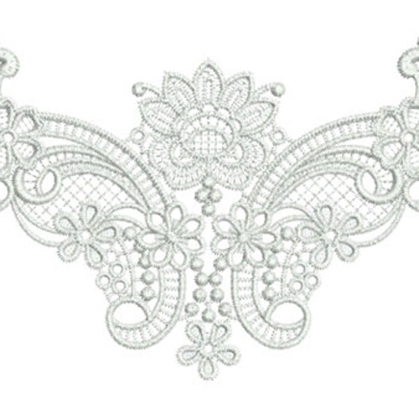 Lace - Taj Design - beautiful free standing lace machine Embroidery design by Sue Box