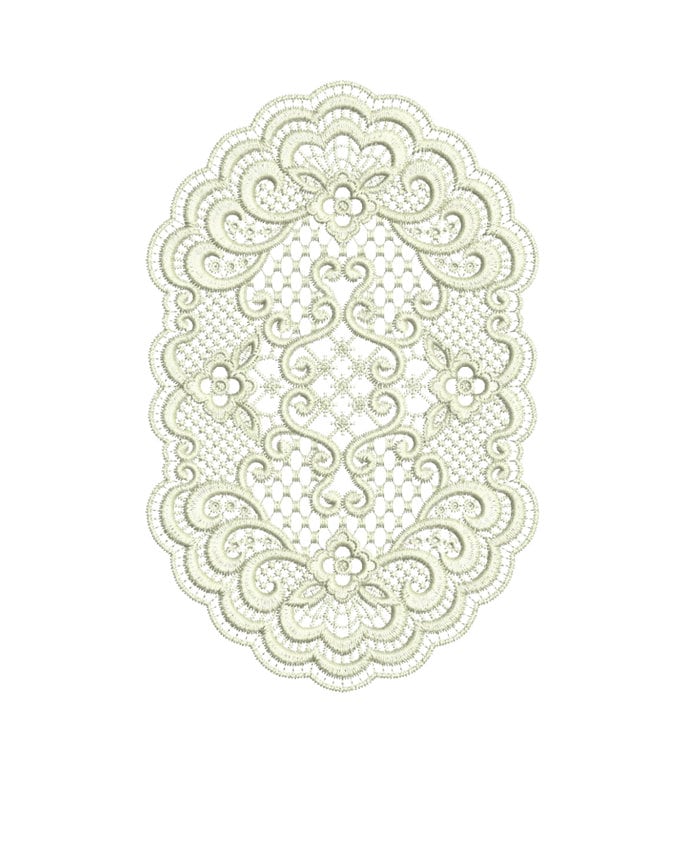 Lace - Oval Lace Doily Machine Embroidery design by Sue Box