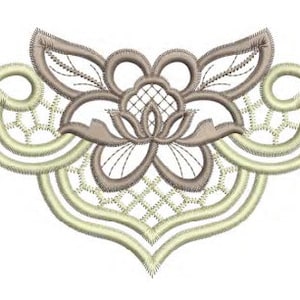 Cutwork Blumen Stickdatei - Blumenmotiv (Digitaler Download)