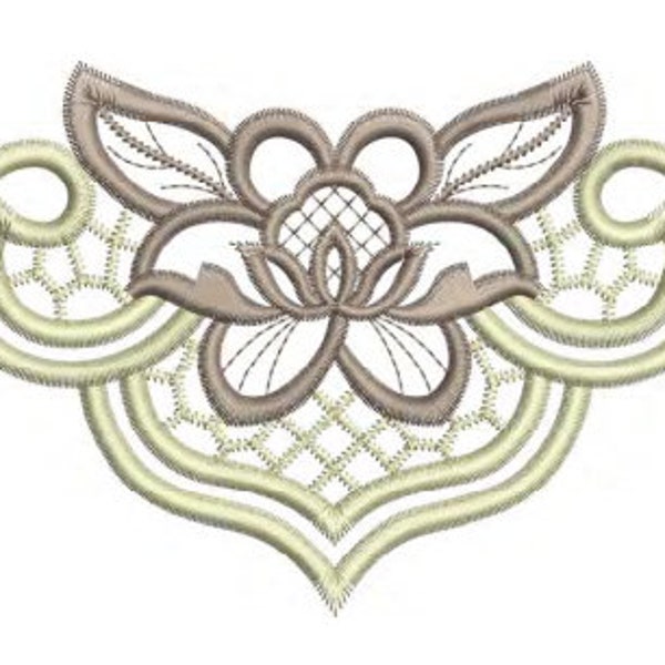 Cutwork Flower 2 Embroidery Motif - 15 - Embroidery Inspirations - par Sue Box en 2 tailles