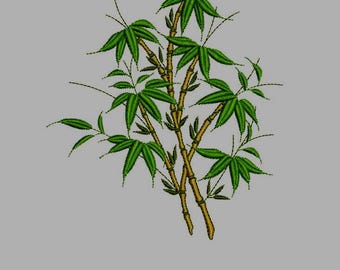 Bamboo Shoots Embroidery Motif - 05 - by Sue Box in 2 sizes