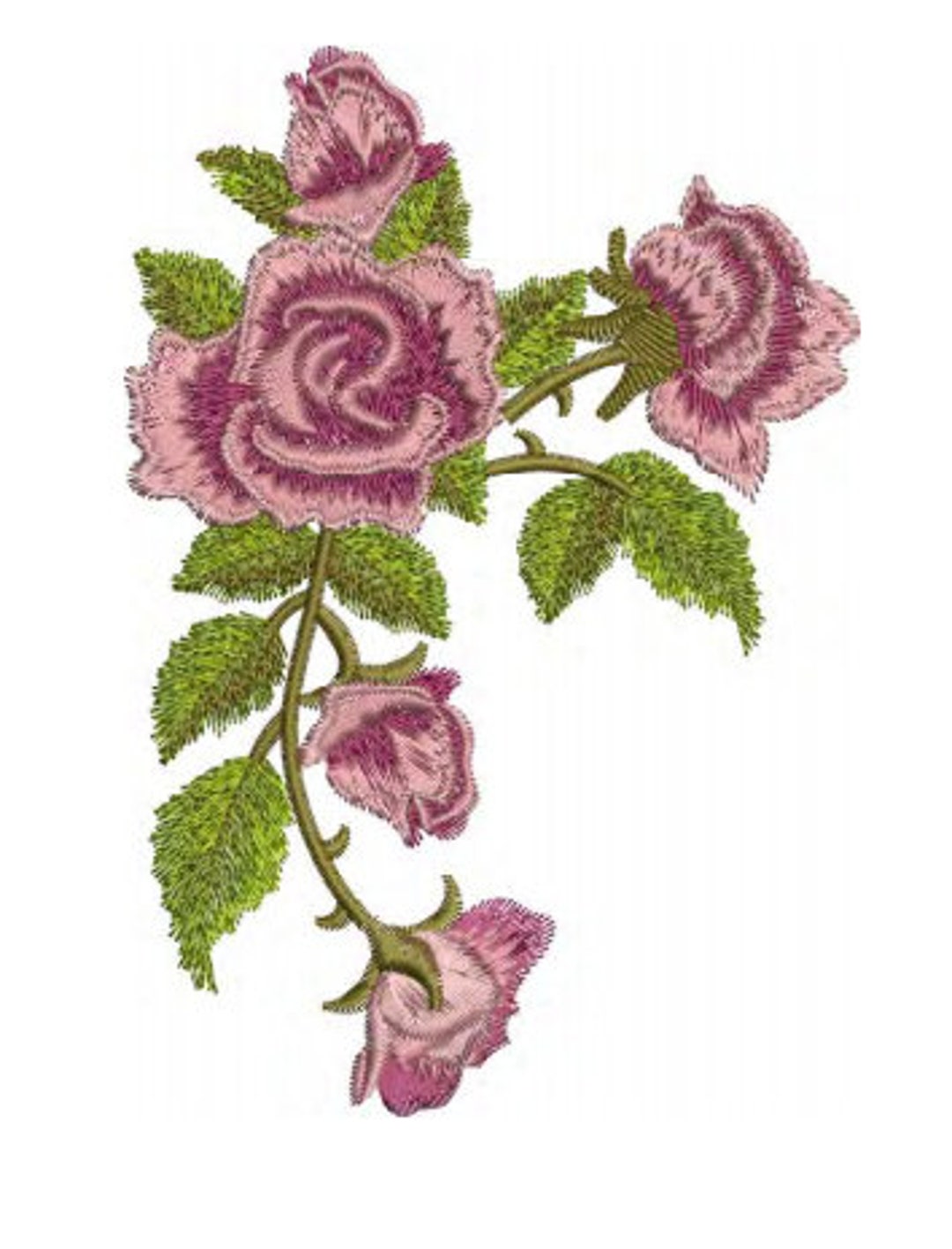 Classic Rose Garland Embroidery 01 Floral Illusions by Sue Box in 2 ...