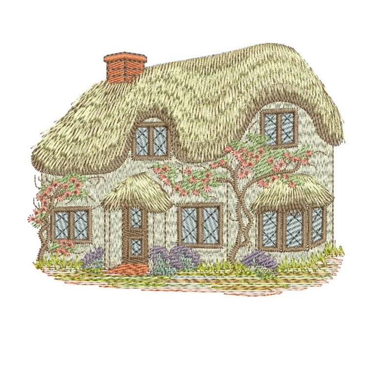 Thatched Cottage Englische Traditionelle Häuser und Gärten | Etsy