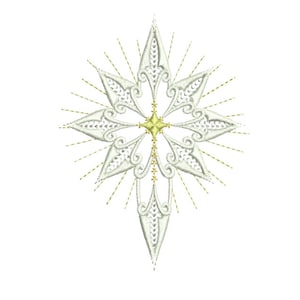 Star of Bethlehem machine Embroidery design by Sue Box