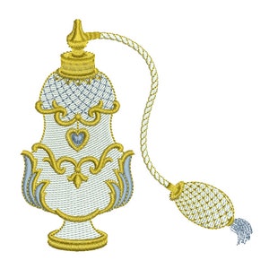 Perfume Spray Bottle - machine Embroidery design as an instant download by Sue Box in 2 sizes - Endearing designs