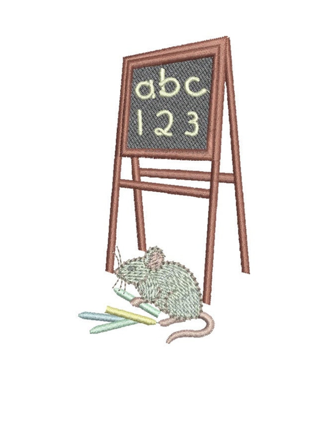 Mouse & Blackboard Machine Embroidery Design – Instant Download (PDF ...